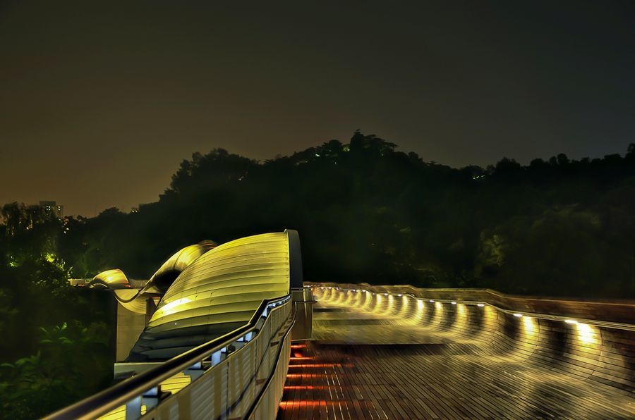 Мост "Волны Хендерсона" ночью